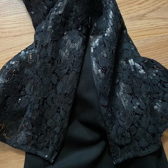 New Lane Bryant Lace Sequins Blouse Mini Dress in Black 20 - Picture 7 of 7